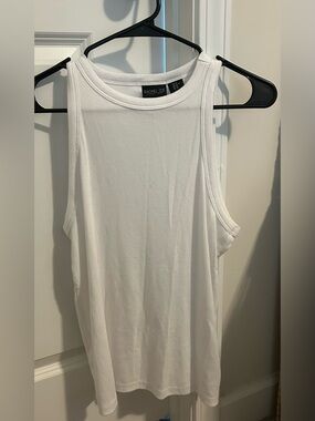 Rachel Zoe Clean White Rib-Trim Tank